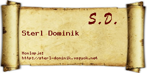 Sterl Dominik névjegykártya
